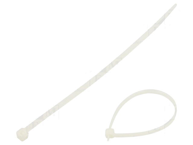 Kabelbinder; L: 200mm; W: 2,5mm; polyamide; 80N; natuurlijk; 100st. Kabelbinder; L: 200mm; W: 2,5mm; polyamide; 80N; natuurlijk; 100st.